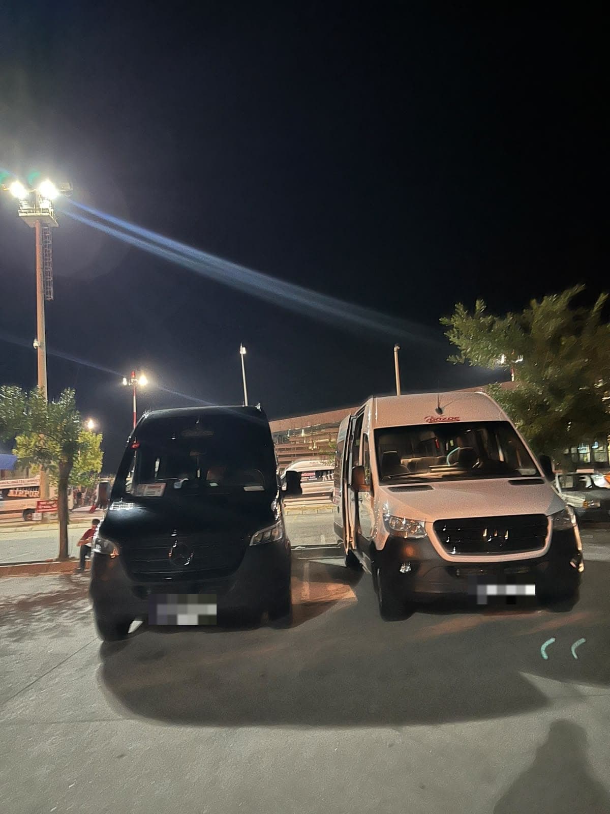 Two vehicles from the Kapadokya Rota transfer fleet